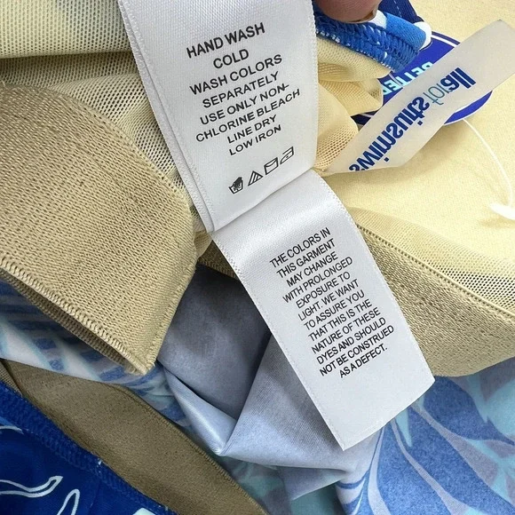 Swimsuits For All Blue Tropical Tankini Top Size 32 Ruffle NWT - Picture 10 of 10